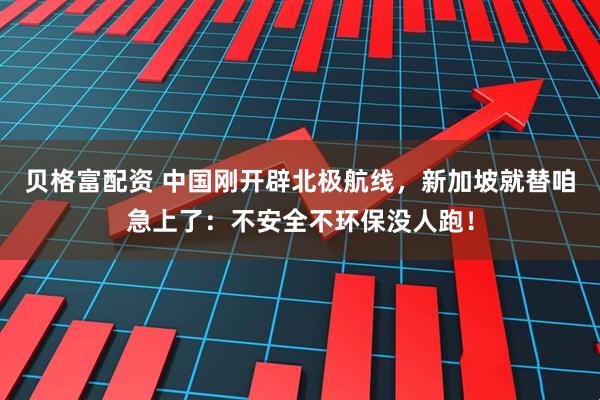 贝格富配资 中国刚开辟北极航线，新加坡就替咱急上了：不安全不环保没人跑！